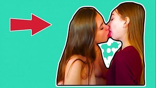 Haben Sie jemals College-Mädchen gesehen, die sich aus nächster Nähe küssen?