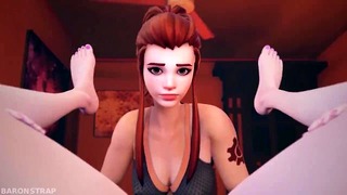 Brigitte все еще любит ступни, два лижет киску Hentai Брижит anime Порно ступни, киска, лизание ступней, поклонение лесбиянке, великолепная Overwatch аппликатура