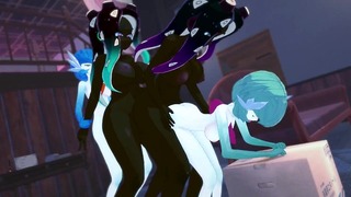 Futa Orgy: Gardevoir and Marina Have A All Out Clone Group Fuck