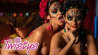 – Mexican Day of the Dead Lesbian Sissoring – Molly Stewart, Bella
