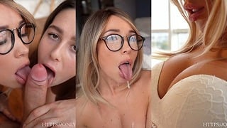 Lustful Threesome With Blond Step Mother And Stepsister! They Share My Cum 4K