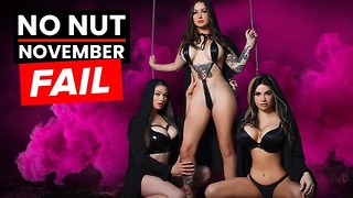 – Dude Fails No Nut Listopad Challenge Po třech Busty Sluts se střídají na koni jeho penis