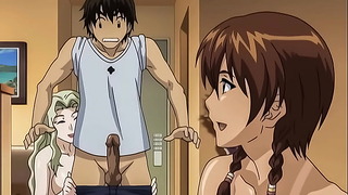 Lesbiche adolescenti scopano il fratellastro - Senza censura Hentai Sottotitolato