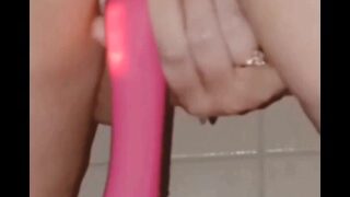Teen Vibrating Wet Pussy And Clit In The Sower Til She Squirts With Orgasms!