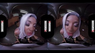 VR Cosplay X Jasmine Webb's Pussy pery omotané okolo tvojho vtáka
