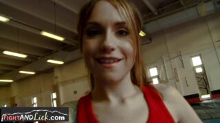 Athletic Lesbians Pussylicking In Boxing Ring