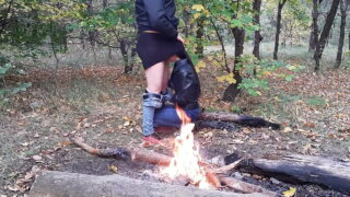 Beautiful Public Sex In The Forest By The Fire – Lesbian Illusion Girls