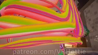 Bondage Raver Nipple Piercings Humps Rides With Bone In The Pool POV Lap Dance
