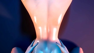 POV Salle d'exposition de massage du dos lesbien 4K