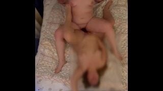 Romantic Lesbian Morning Sex/ Loud Moaning/ Scissors