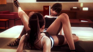 Asian Campus Lesbian Up Skirt Tribbing