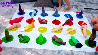 4k Darling Teen Lesbian ass Twister Sex Party | anal Orgasm | Massive Dildos | Squirting | Real Jizz