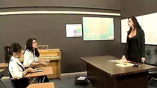 Lesbian teacher and her students