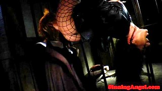 Lezdom mistress punishes her subs pussy