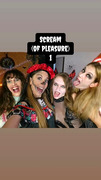 5 Lesbians have an orgy for Halloween in a bar and play with sex toys in cosplay
