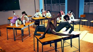 6 SchoolGirls & 2 Teachers Tribbing Orgy