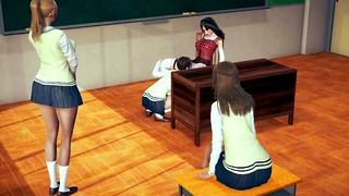 Student Lick Teacher’s Pussy in Class Room | Two Student Watching POV