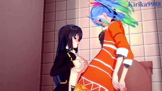 Festenia Muse and Az Sainklaus and Setsuko Ohara intense lesbian play and futanari sex. – Super Robot Wars J & 30 & Z Hentai