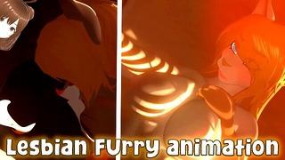 I invite my friend over and we end up fucking like whores (Furry Lesbian animation) – Jazziuu