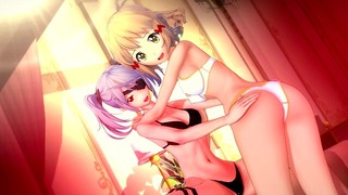 LAURA BODEWIG & HIBIKI TACHIBANA HAVE PASSIONATE LESBIAN SEX 😘 INFINITE STRATOS X SYMPHOGEAR HENTAI